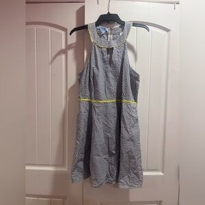 Draper James Girl’s Striped Sleeveless Dress with Yellow Accents